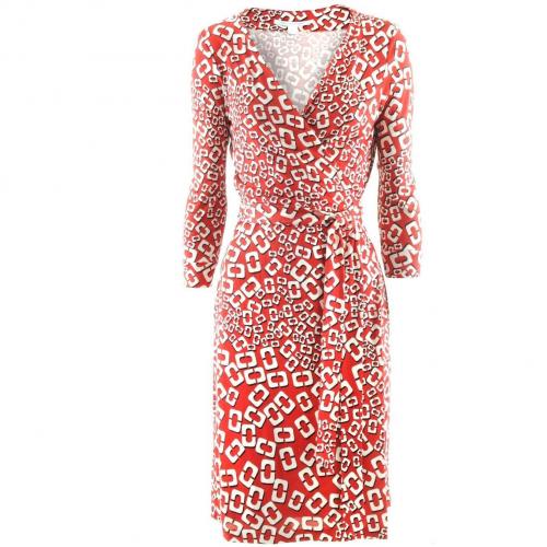Diane von Furstenberg Red White Dress New Julian