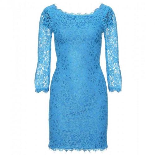 Diane von Furstenberg Spitzenkleid Zarita Blau