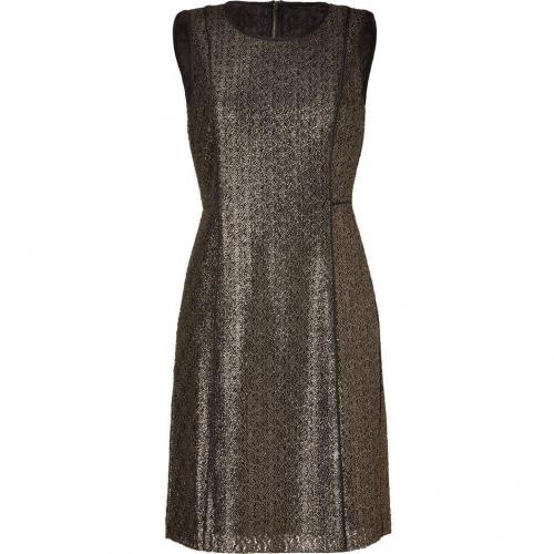 DKNY Black/Antique Gold Lace Kleid