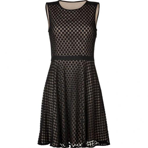 DKNY Black Dotted Lace Kleid