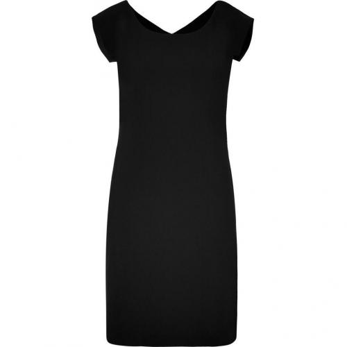 DKNY Black Modern Cap Sleeve Kleid