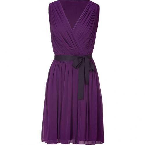 DKNY Blueberry Pleated Silk Kleid