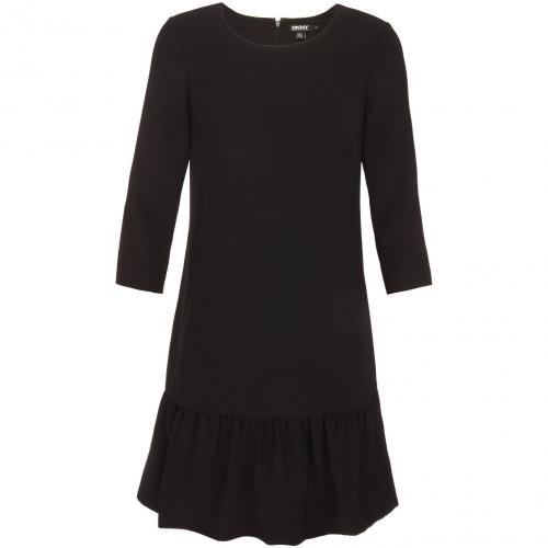 DKNY Kleid mit Volants Schwarz