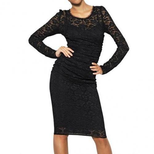 Dolce & Gabbana Seiden Viskose & Stretch Spitzen Kleid