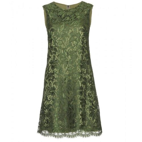 Dolce & Gabbana Spitzenkleid Grasgrün