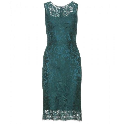 Dolce & Gabbana Spitzenkleid Grünblau