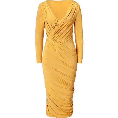 Donna Karan Butterscott Twist Drape Kleid