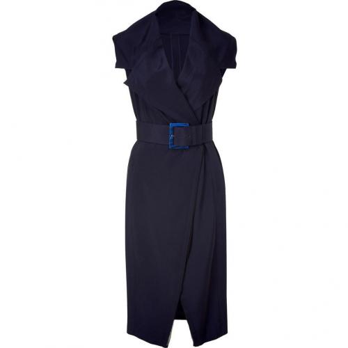 Donna Karan Ink Blue Wrap Kleid