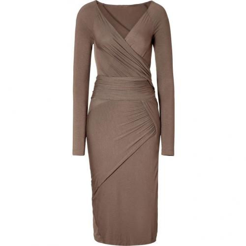 Donna Karan Nougatin Draped Jersey Kleid