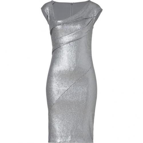 Donna Karan Quartz Sequined Cap Sleeve Draped Kleid