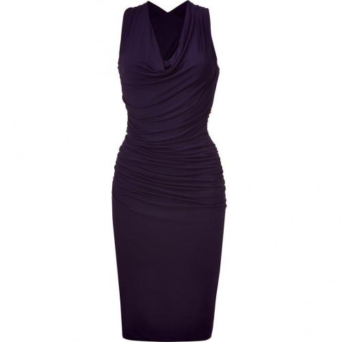 Donna Karan Wild Iris Cowl Neck Ruched Kleid