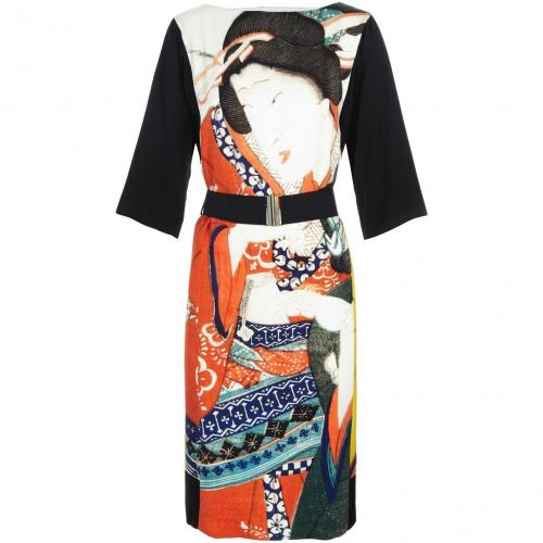 Dries van Noten Dashe Seidenkleid Asia-Print