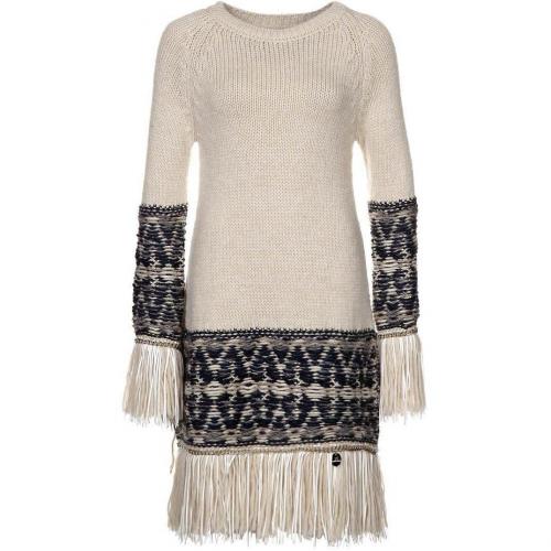 Elisabetta Franchi Chunky Strickkleid cream 