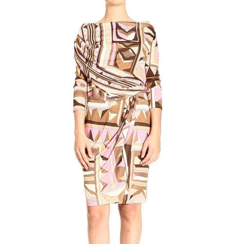 Emilio Pucci 3/4 sleeve jersey cnosso dress