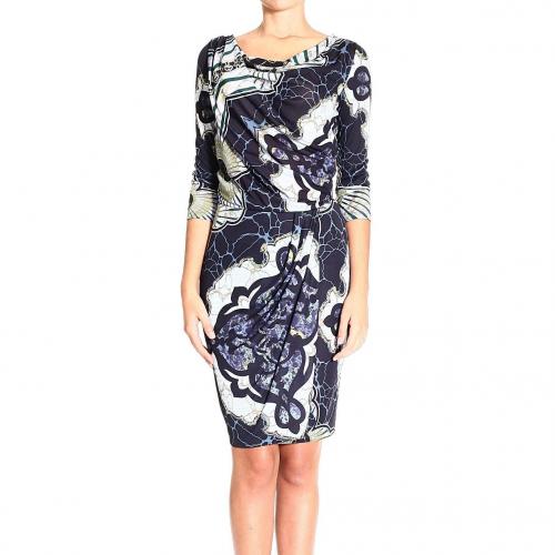 Emilio Pucci 3/4 sleeve jersey kaleidoscope dress