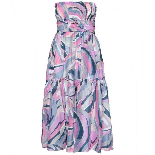 Emilio Pucci Beach Schulterfreies Kleid Mit Graphischem Muster