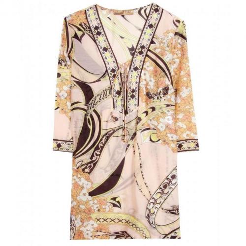 Emilio Pucci Beach Tunika-Kleid Mit Druck Beige