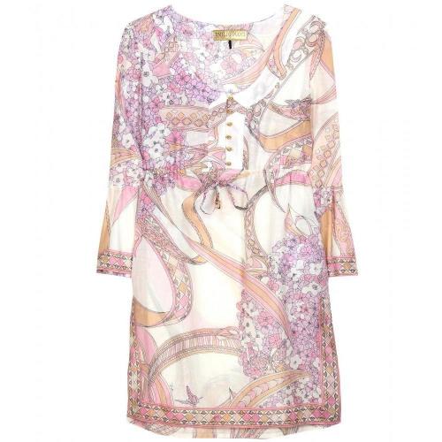 Emilio Pucci Beach Tunika-Kleid Mit Print Beige