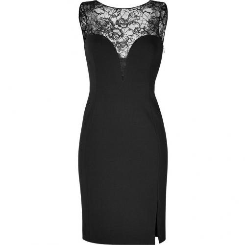 Emilio Pucci Black Lace and Jersey Combo Dress