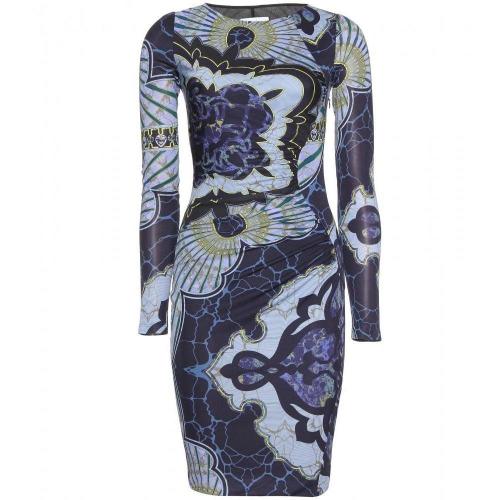 Emilio Pucci Drapiertes Print-Kleid Blue