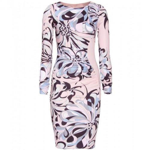 Emilio Pucci Drapiertes Print-Kleid Floral