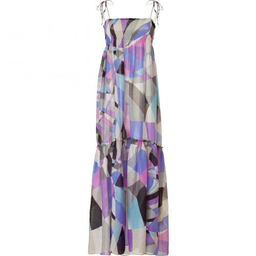 Emilio Pucci Ocean Multi-Cube Maxi Dress