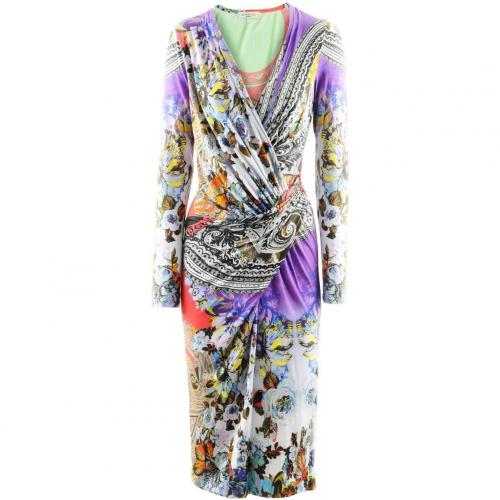 Etro Coral Viola Print Dress