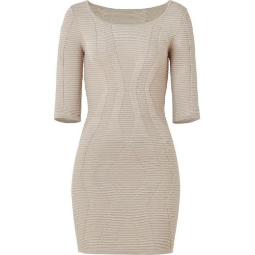 Faith Connexion Taupe Knitted Bandage Dress