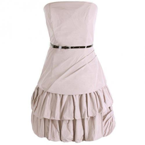 Fashionart Ballkleid grau mit schmalem Taillengurt 