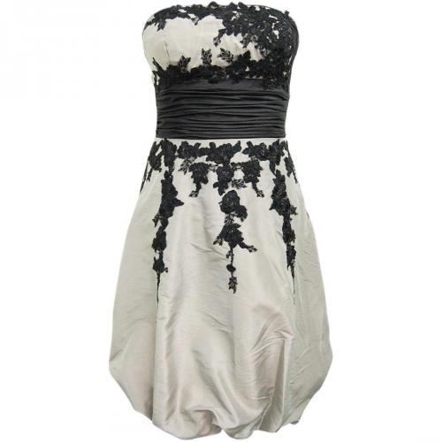 Fashionart Ballkleid grau mit schwarzen Details 