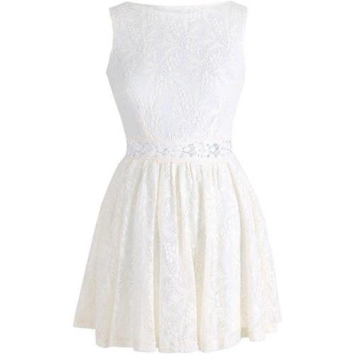 Fashionart Cocktailkleid beige Trägerlos 