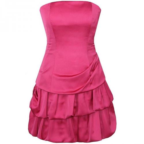 Fashionart kurzes Ballkleid pink Schulterfrei mit Raffungen 