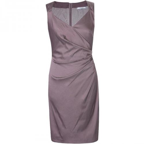 Fashionart Seitlich Gerafftes Kleid Cocktailkleid / festliches Kleid grau 