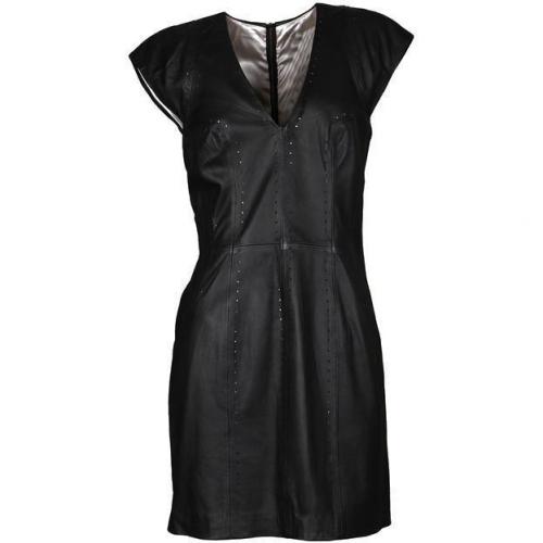 French Connection Lederkleid schwarz
