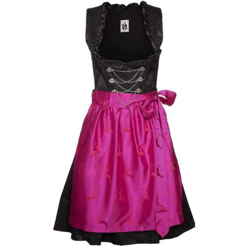 German Princess Brokat Hirsch Cocktailkleid / festliches Kleid schwarz 