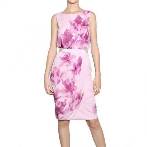 Giambattista Valli Blumen Print Seiden Georgette Kleid