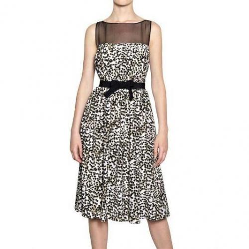 Giambattista Valli Polka Dot Druck Crepe De Chine Kleid