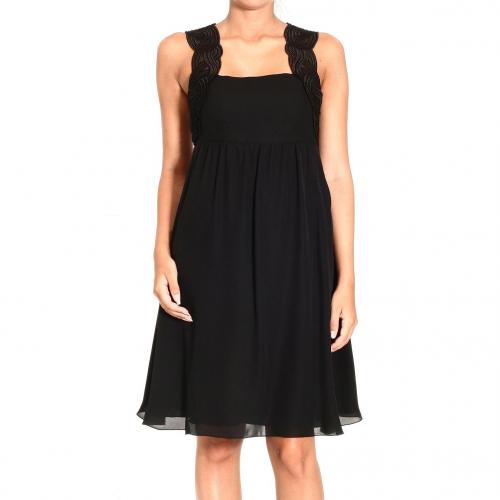Giorgio Armani Sleeveless georgette embroidery dress