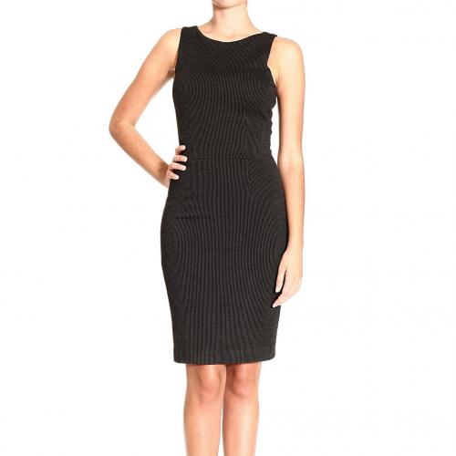 Giorgio Armani Sleeveless pinstripe fabric sheath dress