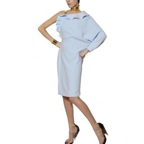 Givenchy Rüschiges Stretch Viskose Cady Kleid