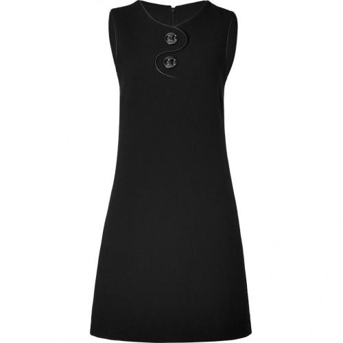 Goat Black Wool Crepe A-Line Dress