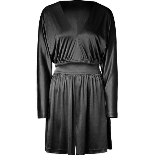 Halston Heritage Black Deep V Cocktail Kleid