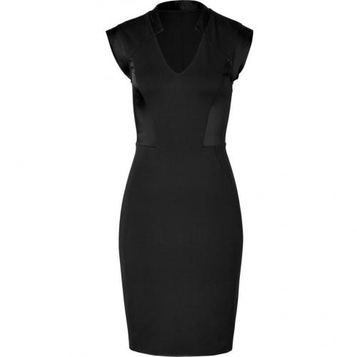 Halston Heritage Black Paneled Kleid