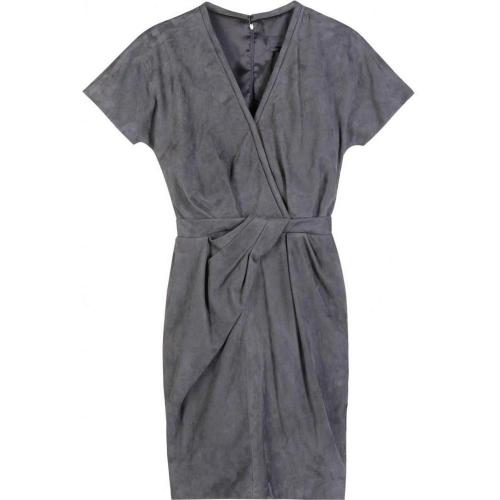 Halston Wrap Tuck Dress