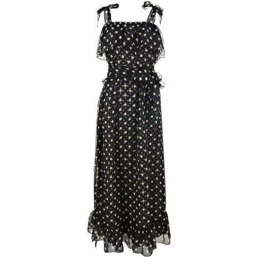 Haute Hippie Flirty Ruffle Long Dress Schwarz