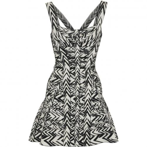 Herve Leger Black Ecru Dress Sanne