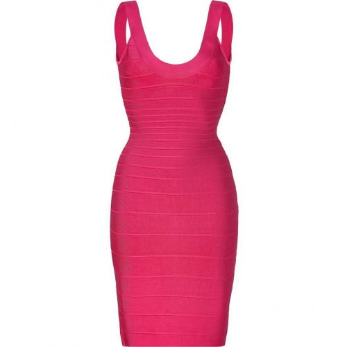 Hervé Léger Fuchsia Bandage Dress