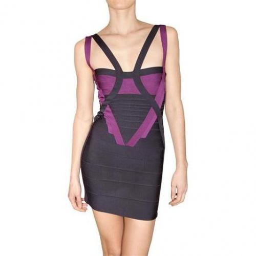 Hervé Léger Kleid In Spandex Mit Kreuzband