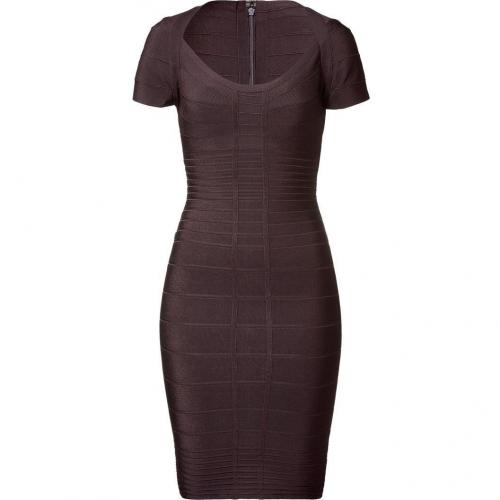 Hervé Léger Mahagony Scoop Neck Bandage Dress