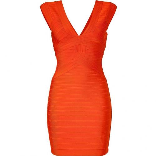 Hervé Léger Mandarine Bandage Dress